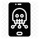 Craneo Telefono Inteligente Malware Icono