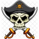 Calavera Pirata Diadema Icon