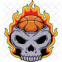 Craneo Baloncesto Fuego Icon