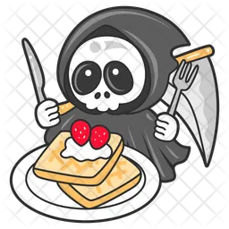 Calavera de comida  Icono