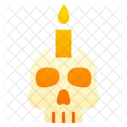 Calavera con vela  Icono