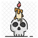 Calavera con vela  Icono