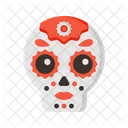 Calavera De Azucar Fiesta Halloween Icono