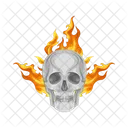 Calavera De Fuego Calavera Calavera En Llamas Icono