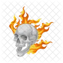 Calavera De Fuego Calavera Calavera En Llamas Icono