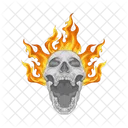 Calavera De Fuego Calavera Calavera En Llamas Icono