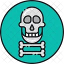 Calavera De La Muerte Tibias Cruzadas Muertos Icono