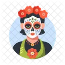 Calavera Girl Character Catrina Icon