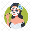 Calavera Makeup Character Girl Icon