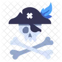 Pirata Craneo Esqueleto Icono