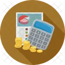 Calc Calculator Coins Icon