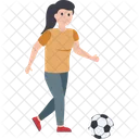 Giocatrice Giocatrice Di Football Gioco Allaperto Icon