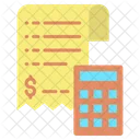 Facture De Calcul Calculer La Facture Calcul De La Facture Icône