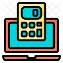 Ordenador Portatil Herramientas De Calculadora Cuenta Icono