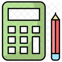 Calculadora con lapiz  Icono