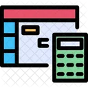 Calculate Browser Calculator Basket Icon