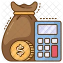 Calculate Budget Money Bag Icon