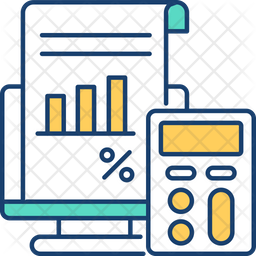 Calculating financial risk Icon