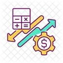 Calculating Supply Calculating Demand Expenses Icon