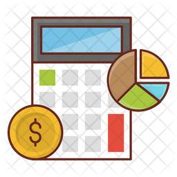 Calculation Icon - Download in Colored Outline Style