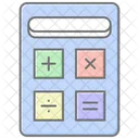 Calculator Lineal Color Icon Icône