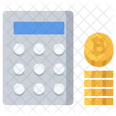 Calculator Calculating Bitcoin Icon