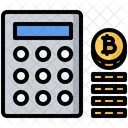 Calculator Calculating Bitcoin Icon