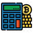 Calculator Bitcoin Coin Icon