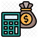 Calculator Currency Bag Icon