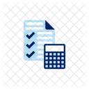 Calculator and checklist document for tax accounting and auditing  Icon