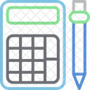電卓と鉛筆  アイコン