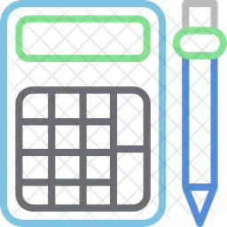 電卓と鉛筆  アイコン