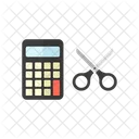 Calculator And Scissor  Icon