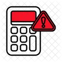 Calculator Warning Financial Report Icon