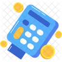 Calculator with Coin  Icon