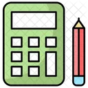 Calculator with pencil  Icon