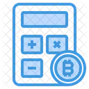 Calculatrice Argent Bitcoin Crypto Monnaie Calculatrice Bitcoin Icône