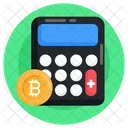 Cálculo de bitcoins  Icono