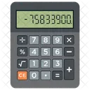 Calc Electronico Calculadora Maquina De Sumar Icono