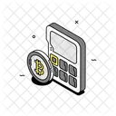 Calculos De Bitcoin Calculos De Blockchain Calculo De Dinheiro Ícone
