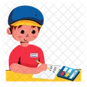 Calculos Matematicos Calculos De Tarifas Trabajador De Almacen Icono