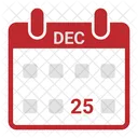 Christmas Icons Calendar Date Icon
