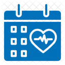 Calendar Healthcare Electrocardiogram Icon