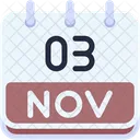 Calendar November Three Icon