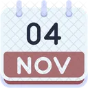 Calendar November Four Icon
