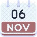 Calendar November Six Icon