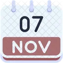Calendar November Seven Icon