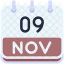 Calendar November Nine Icon