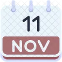 Calendar November Eleven Icon
