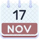 Calendar November Seventeen Icon